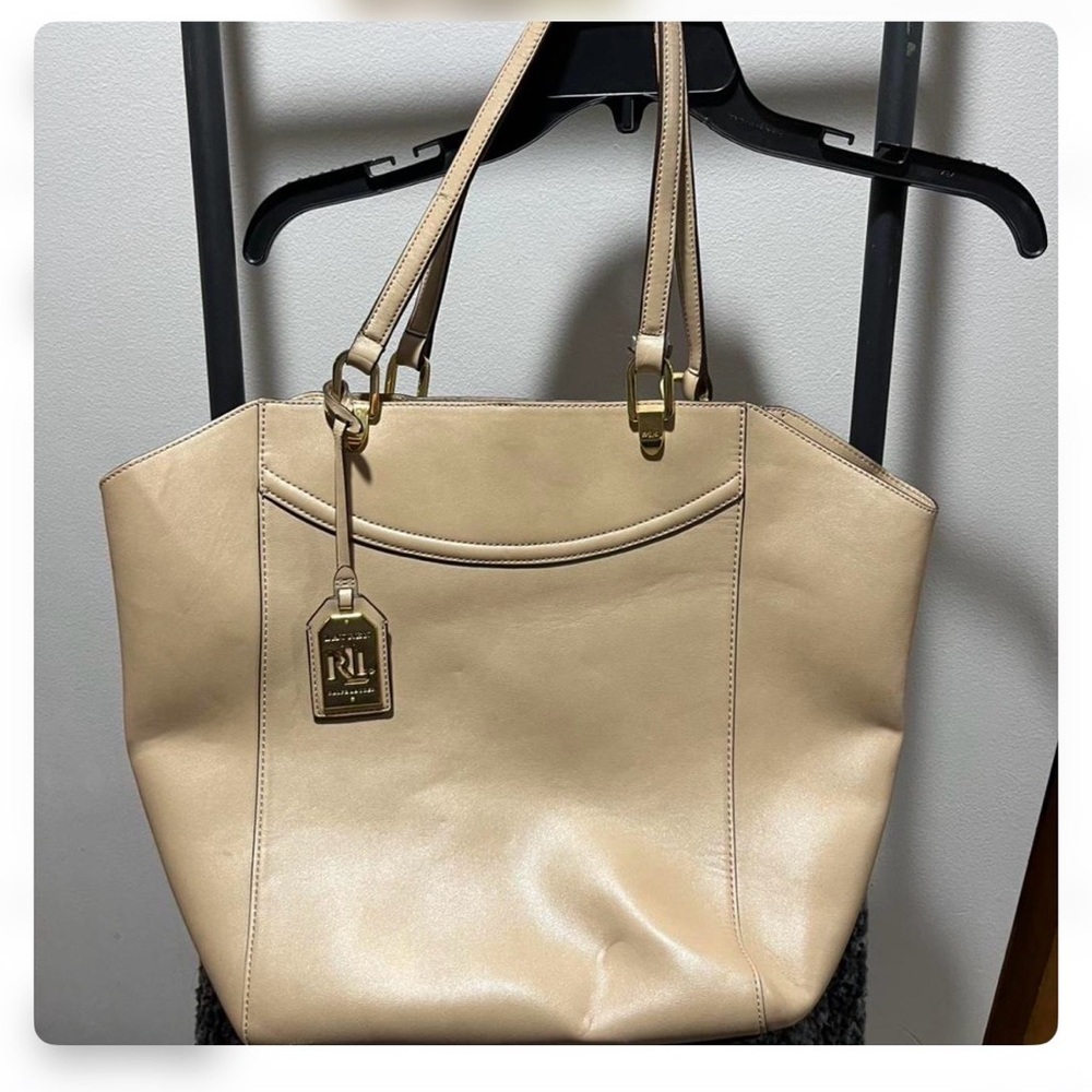 Ralph Lauren Tan Leather Tote